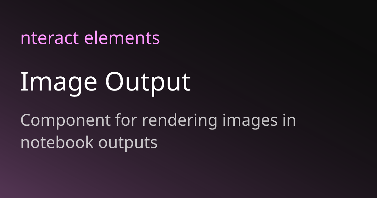 Image Output